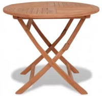 Mesa de jardín plegable madera de teca maciza 85x7