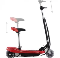 Patinete eléctrico con asiento y LED 120 W rojo