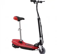 Patinete eléctrico con asiento y LED 120 W rojo