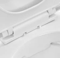 Inodoro de pared sin bordes de cerámica blanco