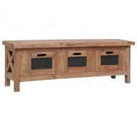 Mueble de TV con 3 cajones madera maciza de caoba