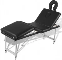 Mesa camilla de masaje de aluminio plegable de cua