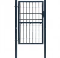 Puerta de verja 2D (sencilla) gris antracita 106 x