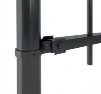 Valla de jardín con puntas de aro acero negro 5,1x
