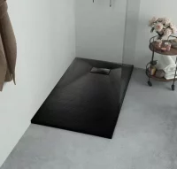 Plato de ducha SMC negro 100x70 cm