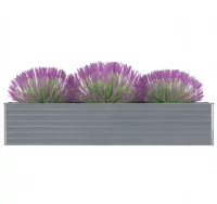 Jardinera de jardín de acero galvanizado gris 320x