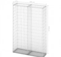 Cesta para muro de gaviones de alambre galvanizado