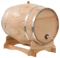 Barril de vino con grifo madera de pino maciza 35
