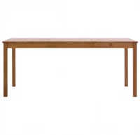 Mesa de comedor de madera de pino marrón miel 180x