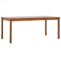 Mesa de comedor de madera de pino marrón miel 180x