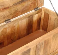 Caja de almacenaje de madera maciza de mango 100x3