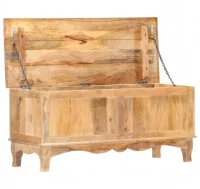 Caja de almacenaje de madera maciza de mango 100x3