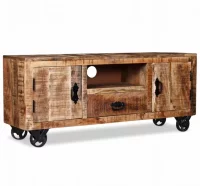 Mueble para la TV de madera de mango rugosa 120x30