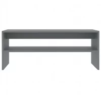 Mesa de centro de aglomerado gris 100x40x40 cm