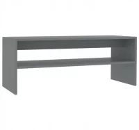 Mesa de centro de aglomerado gris 100x40x40 cm