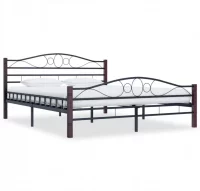 Estructura de cama de metal negra 160x200 cm