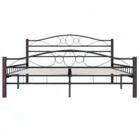 Estructura de cama de metal negra 160x200 cm