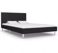 Estructura de cama de tela negro 120x200 cm