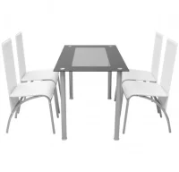 Conjunto de Comedor Cuero Artificial de Cinco Piez