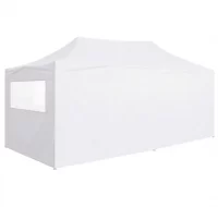 Carpa plegable profesional con 4 paredes acero bla