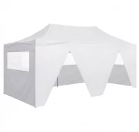 Carpa plegable profesional con 4 paredes acero bla