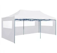 Carpa plegable profesional con 4 paredes acero bla