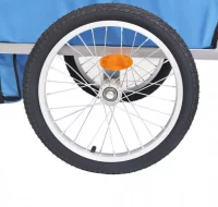 Remolque de bicicleta para niños gris y azul 30 kg