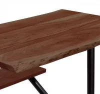 Mesa de bar y bancos de madera maciza de acacia 12