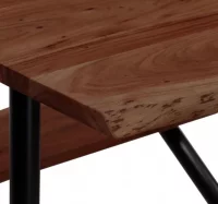 Mesa de bar y bancos de madera maciza de acacia 12