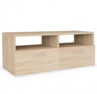 Mueble de salón para la TV aglomerado 2 pzas roble