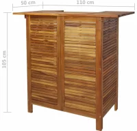 Set mesa de bar y sillas 3 piezas de madera de aca