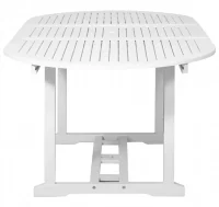 Mesa de jardín madera maciza de acacia blanca 200x