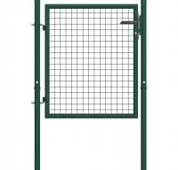 Puerta de valla de acero verde 100x75 cm