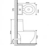 Inodoro WC de cerámica negro