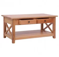 Mesa de centro de madera maciza de caoba 100x55x46
