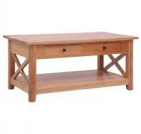 Mesa de centro de madera maciza de caoba 100x55x46