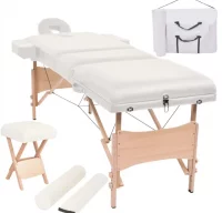 Set mesa plegable de masaje y taburete 10 cm de es