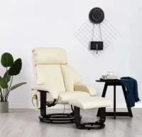 Sillón de masaje reclinable TV cuero sintético bla