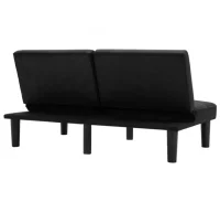 Sofá de 2 plazas de tela negro