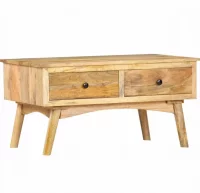 Mesa de centro de madera maciza de mango 82x52x42