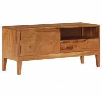 Mueble para TV de madera de acacia maciza 88x30x40