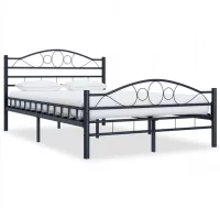 Estructura de cama de acero negra 120x200 cm