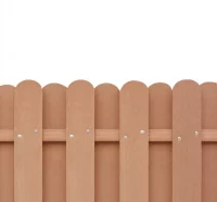 Panel de valla cuadrado con 2 postes WPC marrón 18