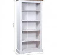 Estante 5 niveles pino mexicano Corona Range blanc