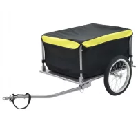 Remolque de carga para bicicletas negro y amarillo