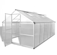 Invernadero de aluminio reforzado con marco base 9