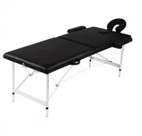 Mesa camilla de masaje de aluminio plegable de dos