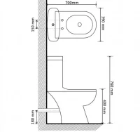 Inodoro WC con cisterna negro