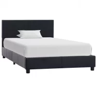 Estructura de cama de cuero sintético negro 100x20