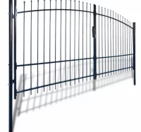 Puerta doble para valla con puntas de lanza 400x24